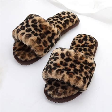 leopard slippers